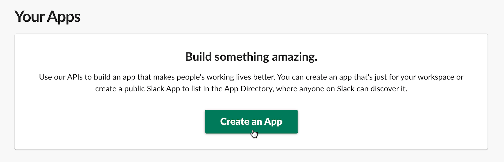 Create New App